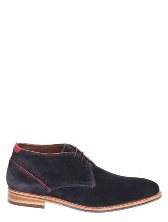 Nolten Schoenen Floris van bommel sfm-50034 darkblue suede h-wijdte veter boots aanbieding