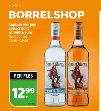 Poiesz Captain Morgan spiced gold of white rum 700 ml aanbieding