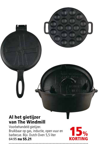 Welkoop The Windmill Cast Iron Mini - Koekepan aanbieding