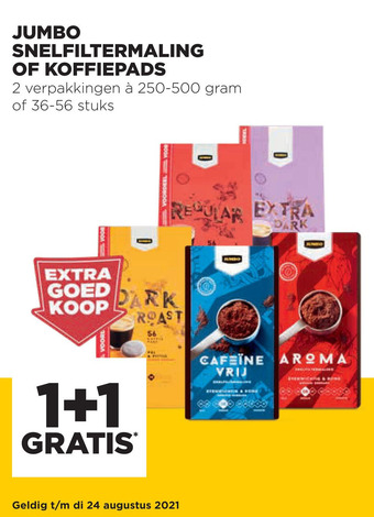 Jumbo Jumbo snelfiltermaling of koffiepads aanbieding