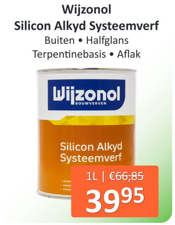 De Verfzaak Wijzonol Silicon Alkyd Systeemverf aanbieding