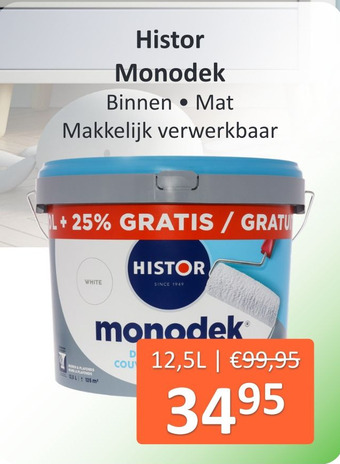 De Verfzaak Histor Monodek aanbieding