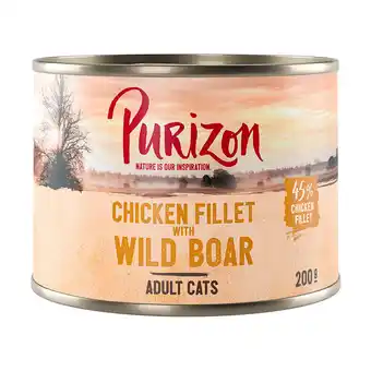 Zooplus Purizon adult 24 x 200 g kattenvoer - kipfilet met wild zwijn aanbieding