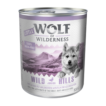 Zooplus 12x800g little wolf of wilderness hondenvoer aanbieding