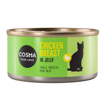 Zooplus 24x170g kippenborst in gelei cosma original kattenvoer aanbieding