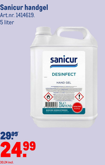 Makro Sanicur handgel aanbieding