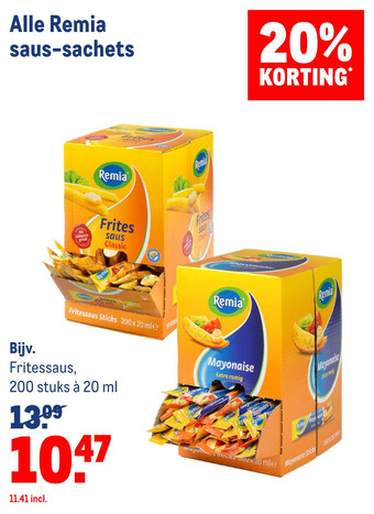 Makro Alle Remia saus-sachets aanbieding
