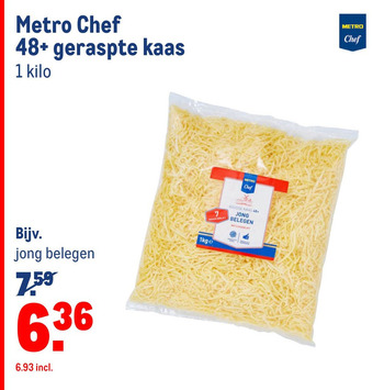 Makro Metro Chef 48* geraspte kaas aanbieding