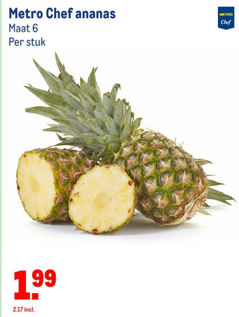 Makro Metro Chef ananas aanbieding