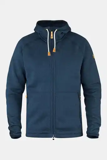 Bever Fjällräven övik fleece hoodie vest blauw aanbieding