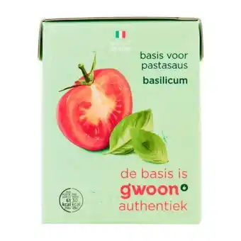 Coop G'woon basis pastasaus basilicum aanbieding