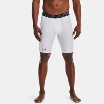 Under Armour Herenshorts heatgear® pocket - lang wit / zwart xl aanbieding