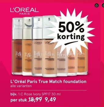 Etos L'Oreal Paris True Match foundation aanbieding