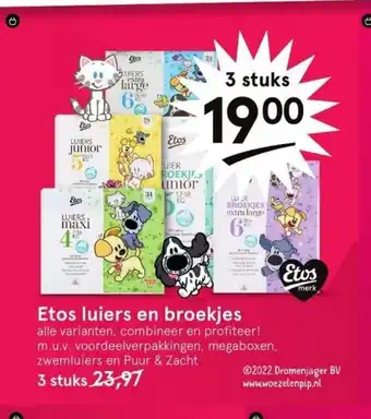 Etos Luiers en broekjes 3 stuks aanbieding