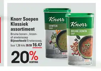 Sligro Knorr Soepen Klassiek assortiment 1,38 kilo aanbieding