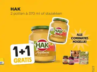 Jumbo Hak 2 potten a 370 ml of stazakken aanbieding