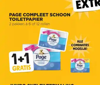 Jumbo Page Compleet schoon toiletpapier 2 pakken a 6 of 12 rollen aanbieding