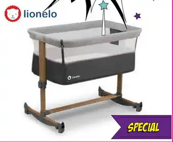 Van Asten BabySuperstore Wieg / Co-sleeper Lionelo Leonie Grey Stone aanbieding