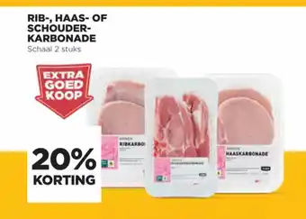 Jumbo Rib-, Haas- of schouder- karbonade 2 stuks aanbieding