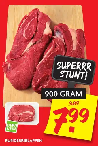 Dekamarkt Runderriblappen 900 gr aanbieding