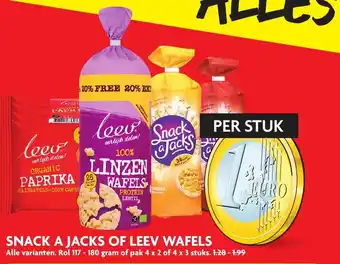 Dekamarkt Snack a Jacks of leev wafels aanbieding