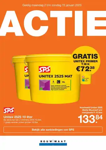 BOUWMAAT SPS Unitex 2525 10 liter aanbieding