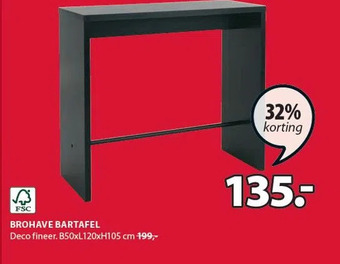 Jysk Brohave bartafel aanbieding