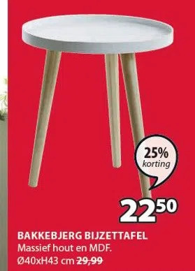 Jysk Bakkebjerg bijzettafel aanbieding