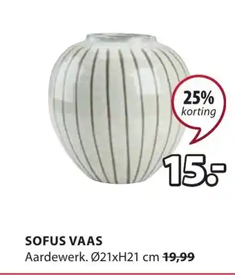 Jysk Sofus vaas aanbieding