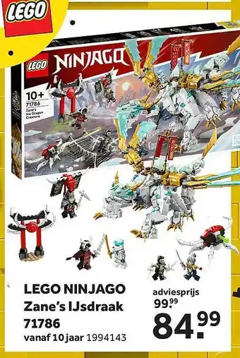 Intertoys Lego ninjago zane's ijsdraak 71786 aanbieding