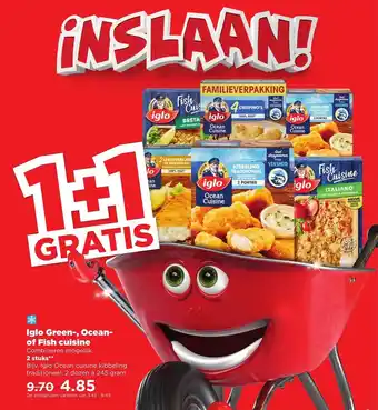 PLUS Iglo green-, ocean- of fish cuisine aanbieding