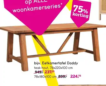 Leen Bakker Eetkamertafel doddy aanbieding