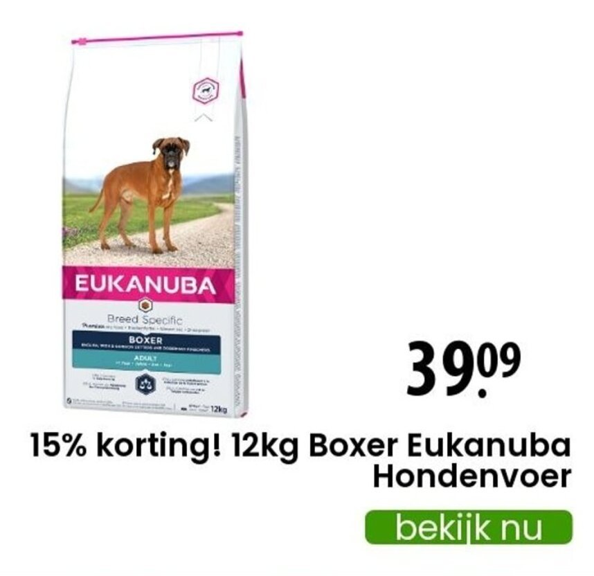 Eukanuba hond Graanvrij Adult Klein/Middelgroot zeevis - In