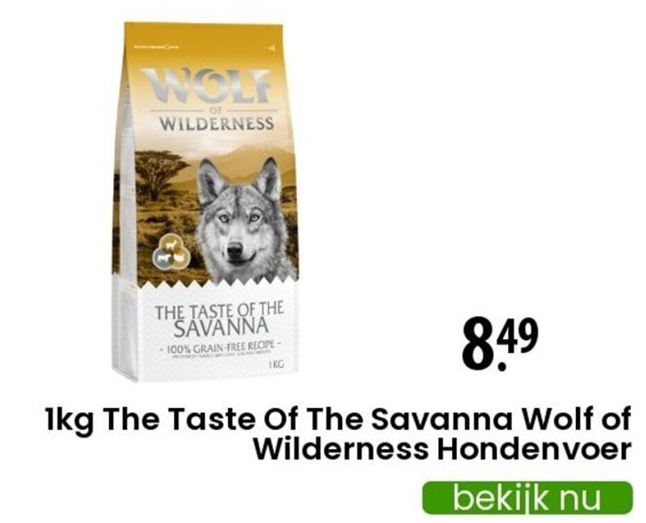 1kg The taste of the savanna wolf of wilderness hondenvoer