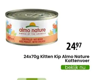 Zooplus Kitten Kip Almo Nature Kattenvoer 24 x 70 g aanbieding