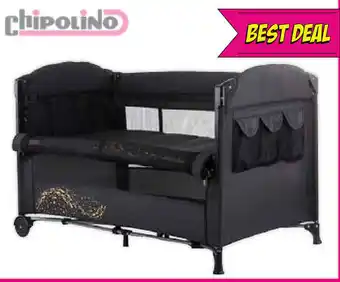 Van Asten BabySuperstore Reisbed Chipolino Merida Asphalt Linnen aanbieding