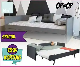 Van Asten BabySuperstore Bln Kids Bedbank Leonard Antraciet aanbieding