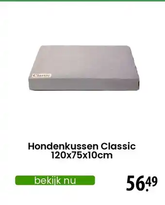 Zooplus Classic Hondenkussen 120 x 75 x 10 cm aanbieding