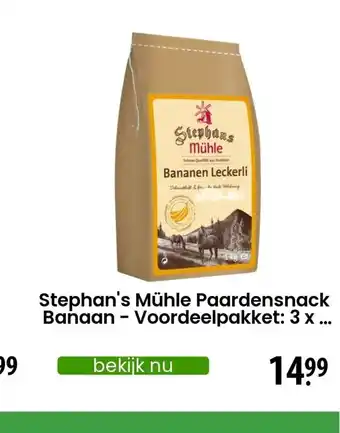 Zooplus Stephan's Muhle Paardensnack Banaan- Voordeelpakket aanbieding