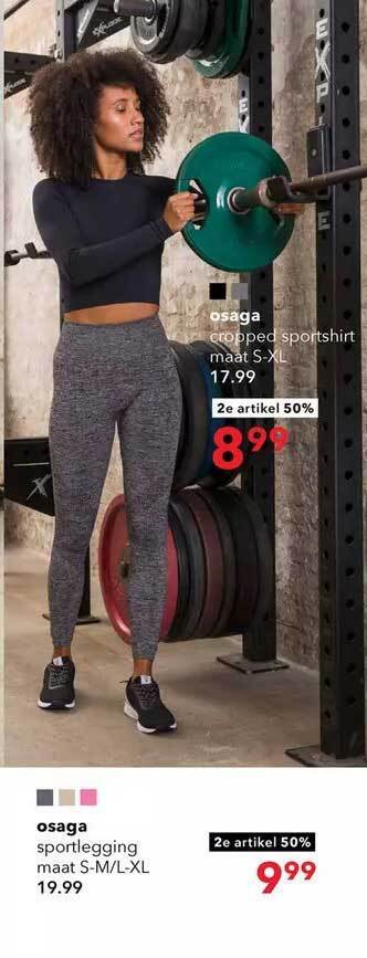 Osaga cropped sportshirt of osaga sportlegging aanbieding bij Scapino