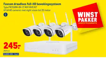 Makro Foscam draadloos full-HD bewakingssysteem Type FN7108W-B4-1T aanbieding