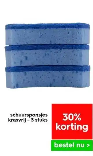 HEMA Schuursponsjes krasvrij - 3 stuks aanbieding