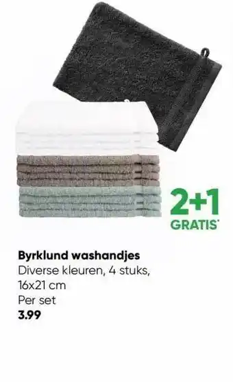 Big Bazar Byrklund washandjes aanbieding