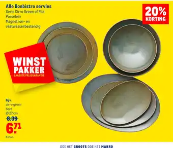 Makro Alle Bonbistro servies aanbieding