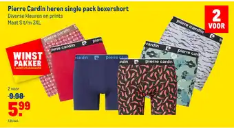 Makro Pierre Cardin heren single pack boxershort aanbieding