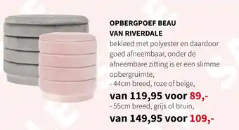 Nijhof Opbergpoef beau van riverdale aanbieding