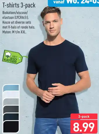 ALDI T-shirts 3-pack aanbieding