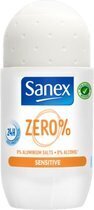 Bol.com 6x sanex deoroller zero% sensitive skin 50 ml aanbieding