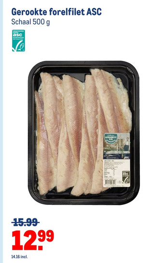 Makro Gerookte forelfilet asc aanbieding