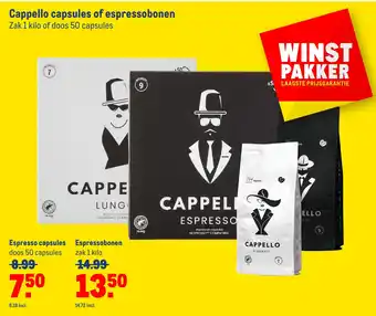 Makro Cappello capsules of espressobonen aanbieding